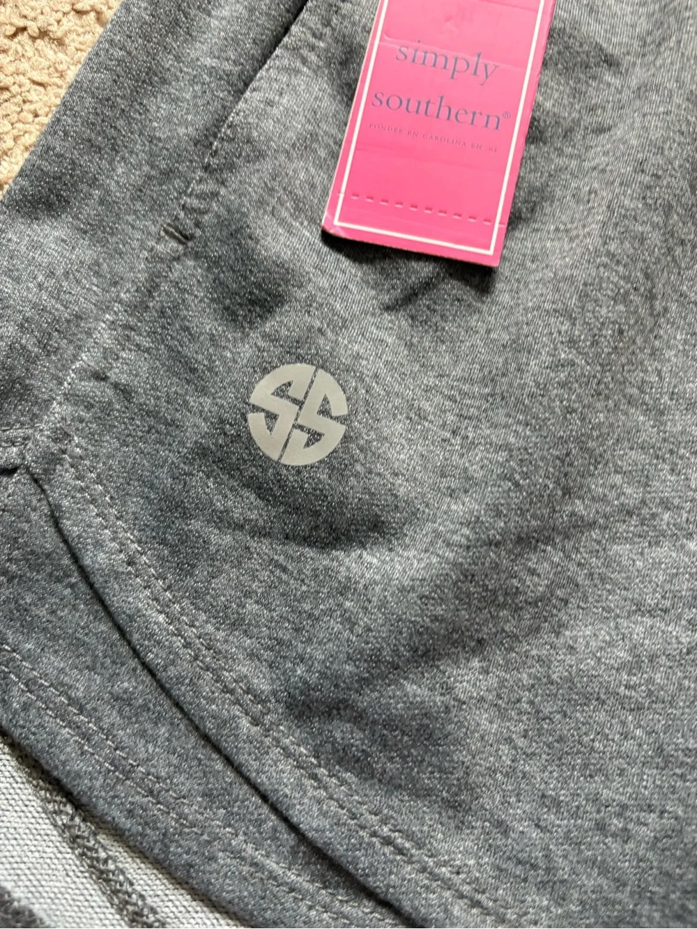 Simply Southern Heather Gray Athletic Shorts •Size XL